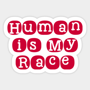 One Race Sticker